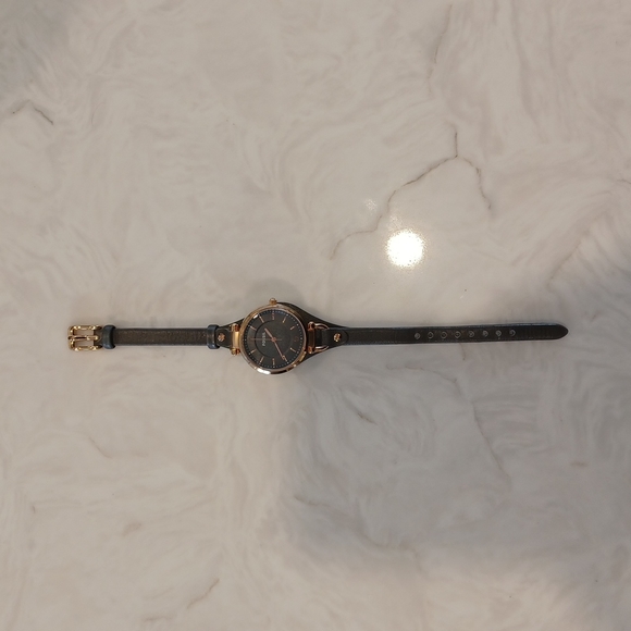 Fossil Georgia Smoke Leather Watch - Picture 3 of 7